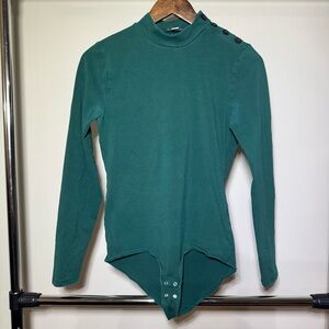 J. Crew Dark Green Bodysuit Size Medium
